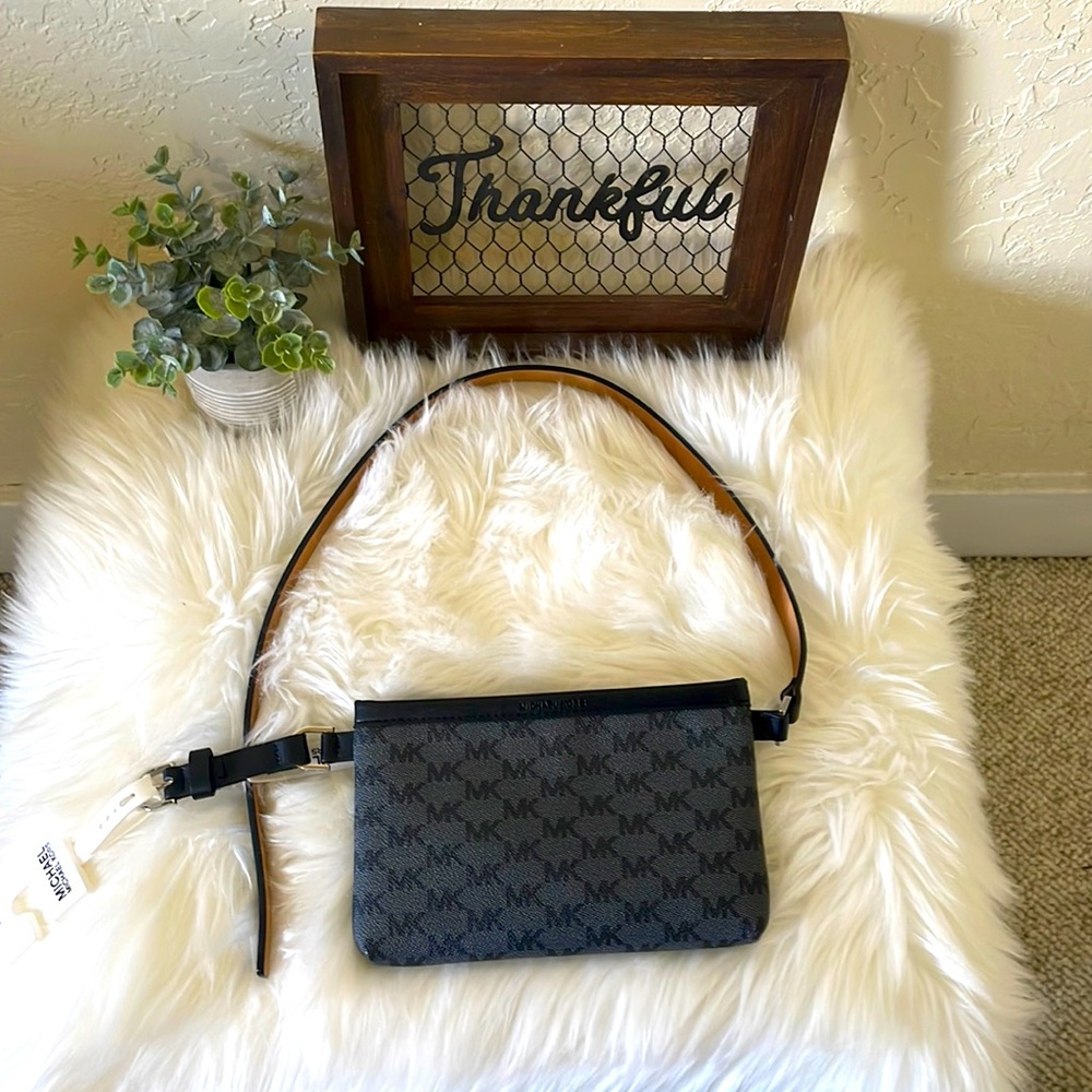 Michael Kors adjustable leather belt bag